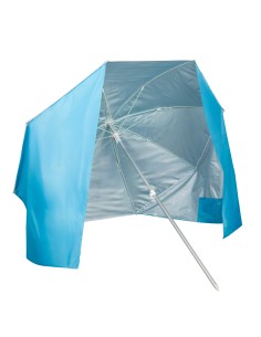 Aktive Guarda-sol de praia corta-vento de 8 nervuras, 200 cm, azul