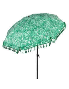 Aktive Guarda-sol de praia 180 cm samambaias com franjas | Distria