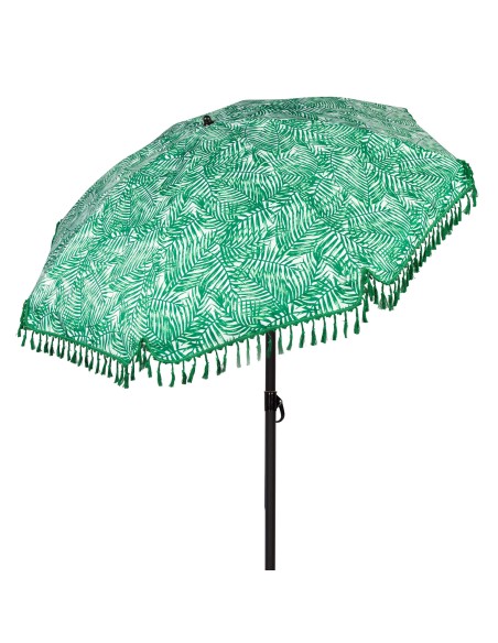 Aktive Guarda-sol de praia 180 cm samambaias com franjas | Distria
