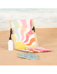 Aktive tapete de praia reclinável com bolsa de transporte | Distria