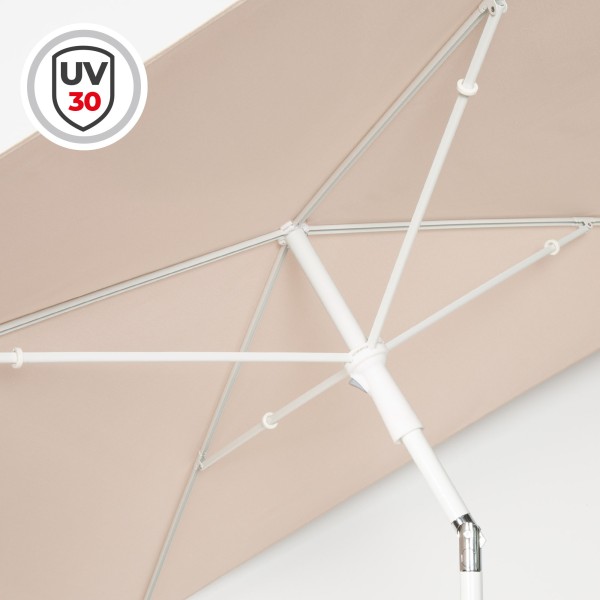 Aktive Guarda-sol de terraço com 4 nervuras, 180 cm, bege UV30 | Distria