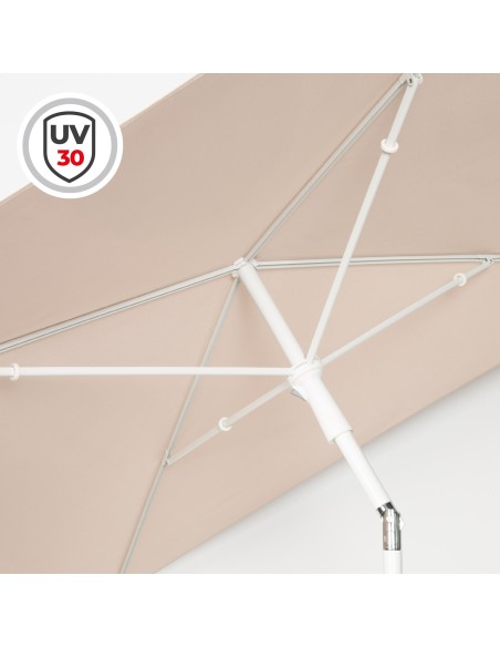 Aktive Guarda-sol de terraço com 4 nervuras, 180 cm, bege UV30 | Distria
