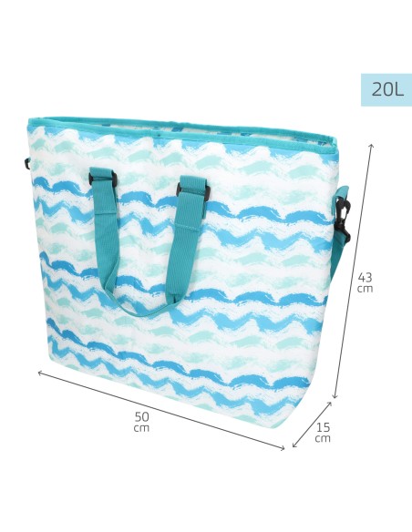 Aktive Bolsa térmica Waves Soft de 20 L com alças e alça de ombro | Distria