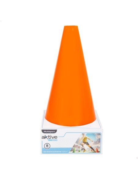 Conjunto de 10 cones de treinamento Aktive 23 cm multicoloridos empilháveis | Distria