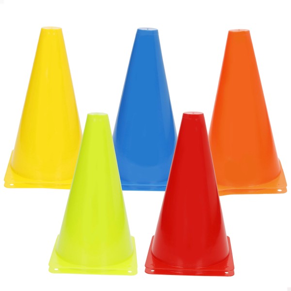 Conjunto de 10 cones de treinamento Aktive 23 cm multicoloridos empilháveis | Distria