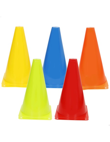 Conjunto de 10 cones de treinamento Aktive 23 cm multicoloridos empilháveis | Distria