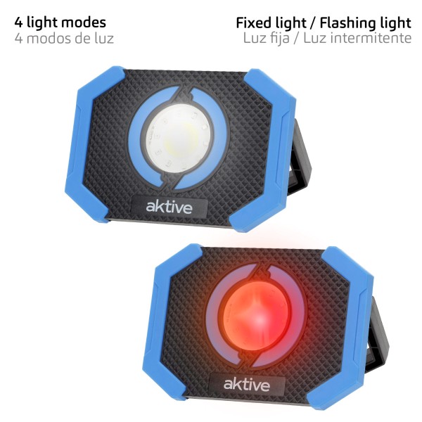 Refletor LED portátil 2 cores Aktive | Distria