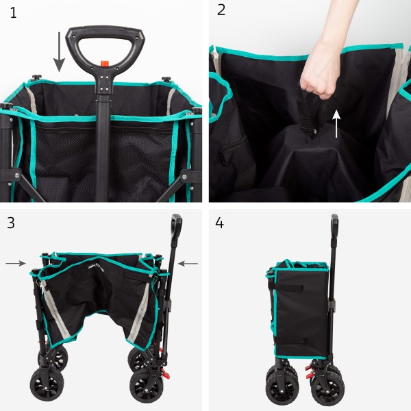 Aktive Carrinho de praia dobrável com rodas e capacidade para 60 kg | Distria