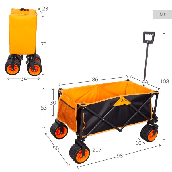Carrinho de praia com rodas grandes | Distria