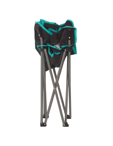 Aktive Cadeira de acampamento dobrável preta com porta-copos | Distria