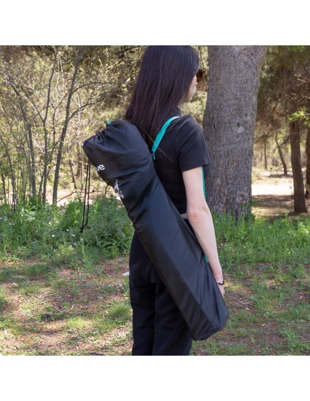 Aktive Cadeira de acampamento dobrável preta com porta-copos | Distria
