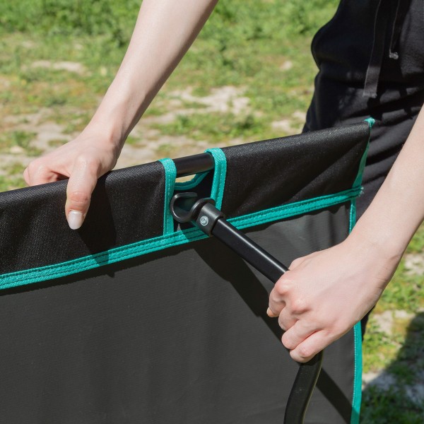 Aktive Cama de acampamento dobrável preta | Distria