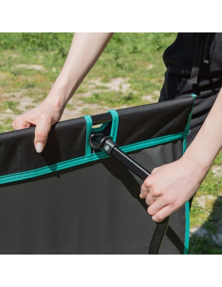 Aktive Cama de acampamento dobrável preta | Distria