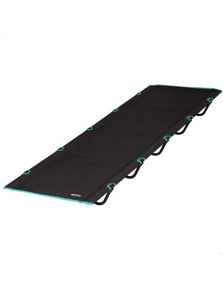 Aktive Cama de acampamento dobrável preta | Distria
