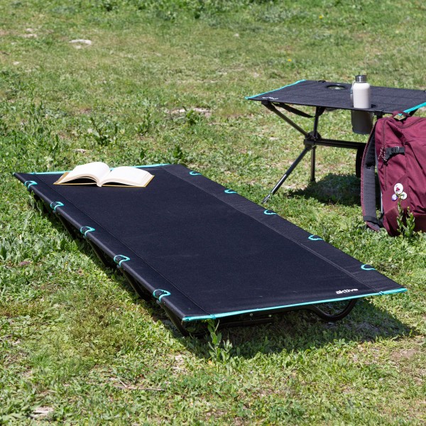 Aktive Cama de acampamento dobrável preta | Distria