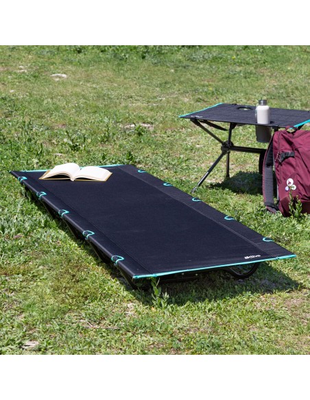Aktive Cama de acampamento dobrável preta | Distria