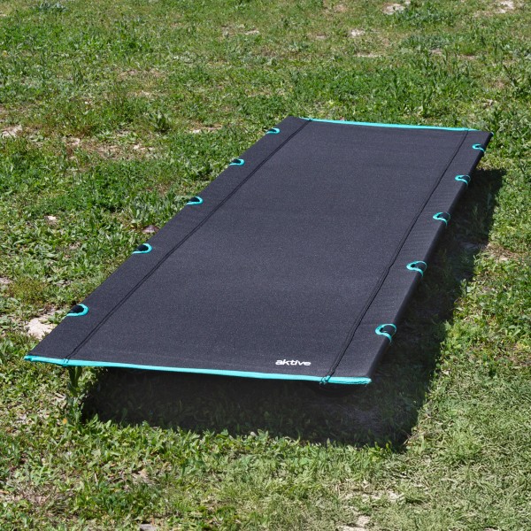 Aktive Cama de acampamento dobrável preta | Distria