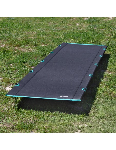 Aktive Cama de acampamento dobrável preta | Distria