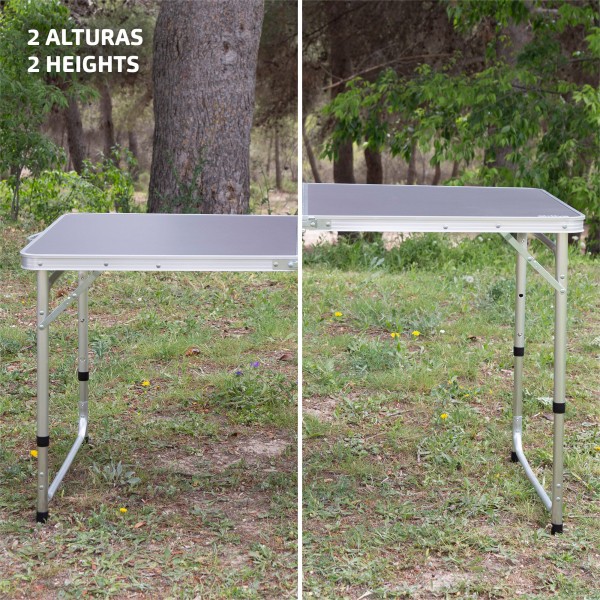 Aktive Mesa dobrável de alumínio com 4 bancos, com estojo | Distria
