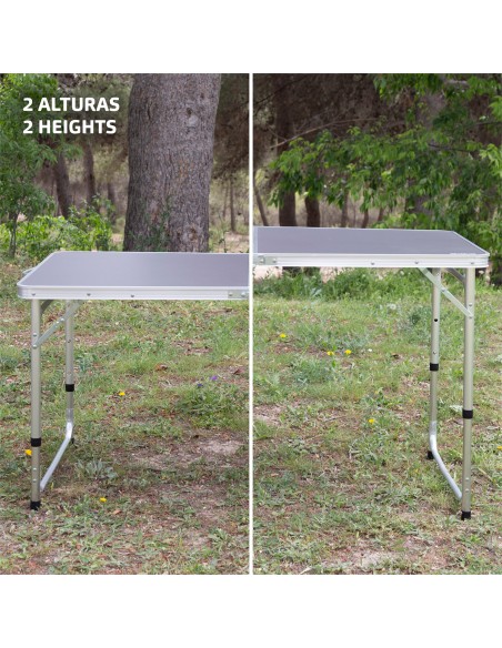 Aktive Mesa dobrável de alumínio com 4 bancos, com estojo | Distria