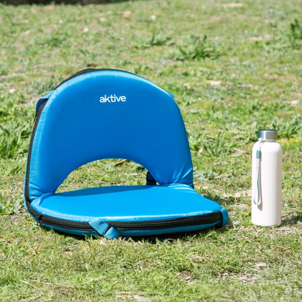 Aktive Assento dobrável azul com encosto | Distria
