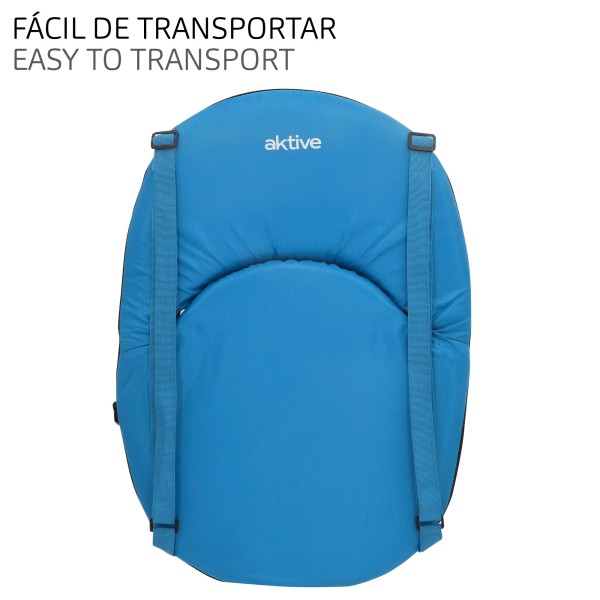 Aktive Assento dobrável azul com encosto | Distria