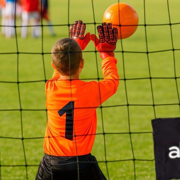 Aktive Baliza de futebol de aço com rede e 6 pinos | Distria