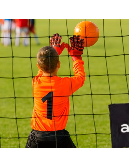 Aktive Baliza de futebol de aço com rede e 6 pinos | Distria