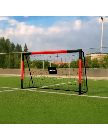 Aktive Baliza de futebol de aço com rede e 6 pinos | Distria