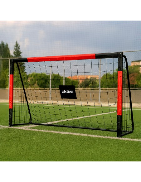 Aktive Baliza de futebol de aço com rede e 7 pinos | Distria