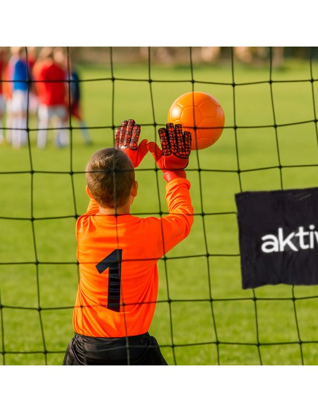 Aktive Baliza de futebol de aço com rede e 7 pinos | Distria