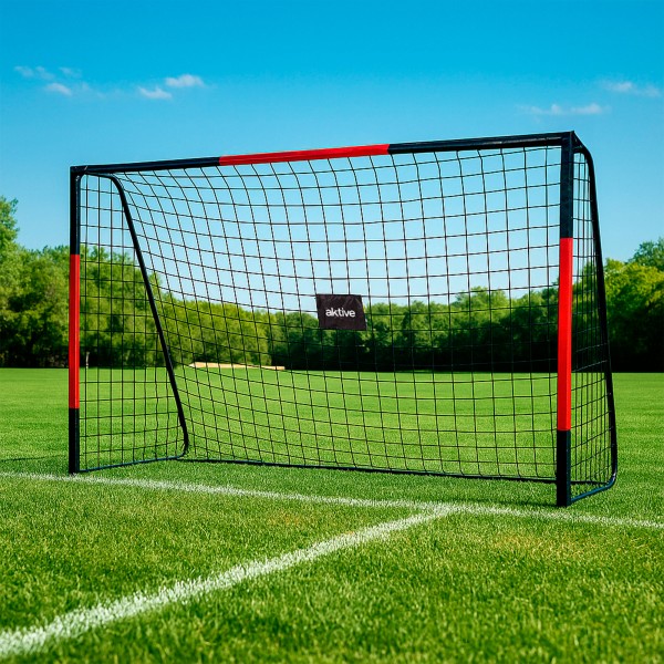 Aktive Baliza de futebol de aço com rede e pinos | Distria