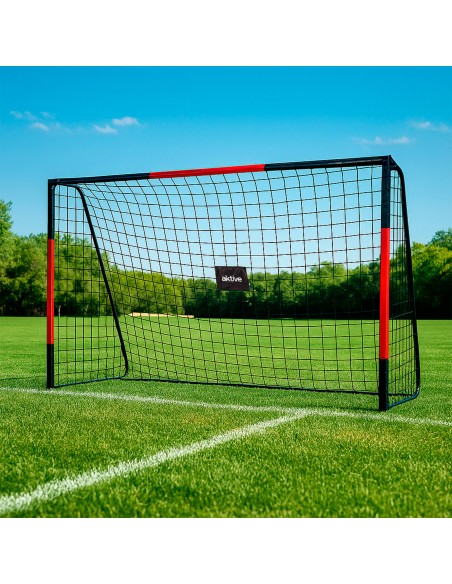 Aktive Baliza de futebol de aço com rede e pinos | Distria