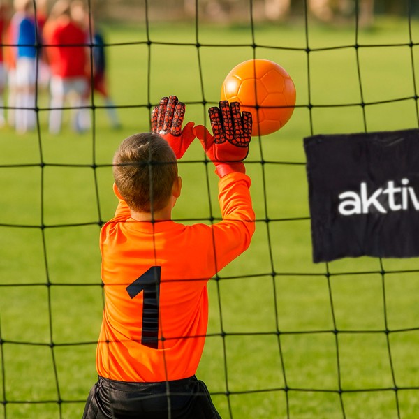 Aktive Baliza de futebol de aço com rede e pinos | Distria