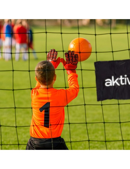Aktive Baliza de futebol de aço com rede e pinos | Distria