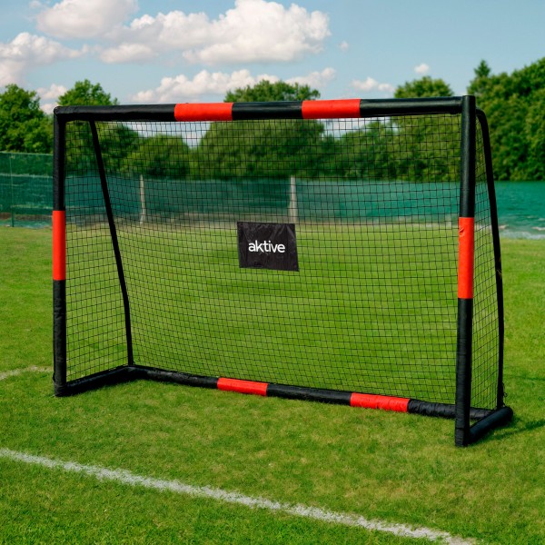 Aktive Baliza de futebol de 2 m com proteção, rede e pinos | Distria