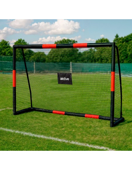 Aktive Baliza de futebol de 2 m com proteção, rede e pinos | Distria