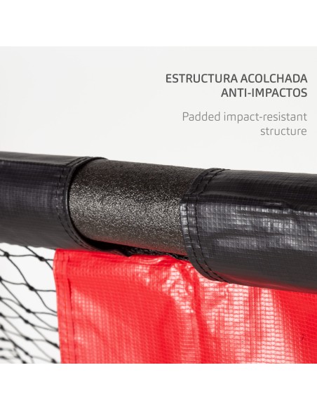 Aktive Baliza de futebol de 2 m com proteção, rede e pinos | Distria