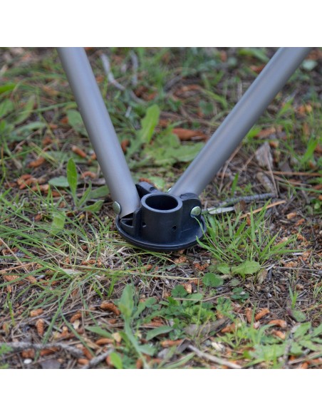Cadeira de acampamento dobrável de luxo com encosto de malha | Distria