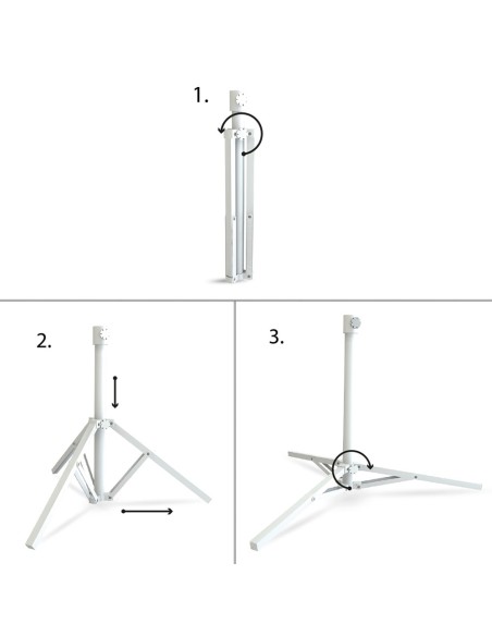 Suporte dobrável com 3 pernas para guarda-sol - 78x78x60 cm
