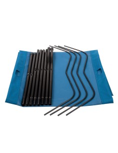Cama de camping plegable azul | Distria