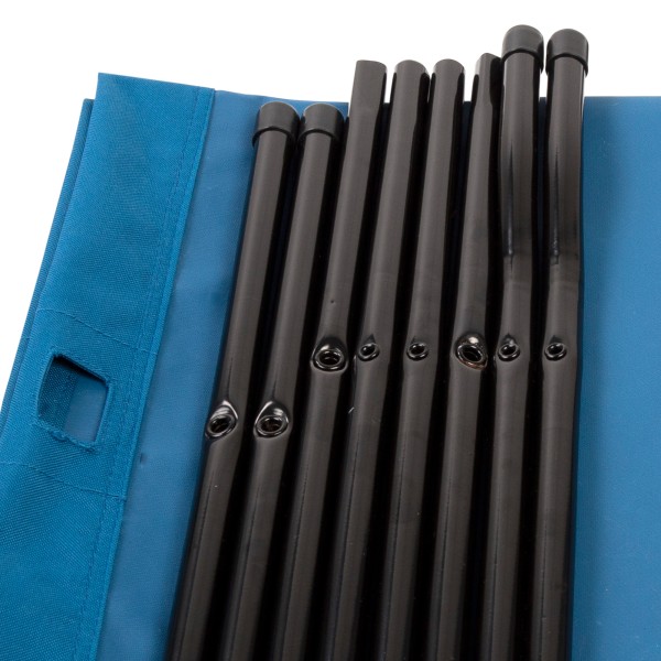 Cama de camping plegable azul | Distria
