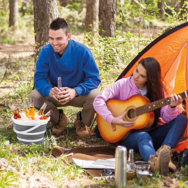 3 baldes dobráveis para camping | Distria