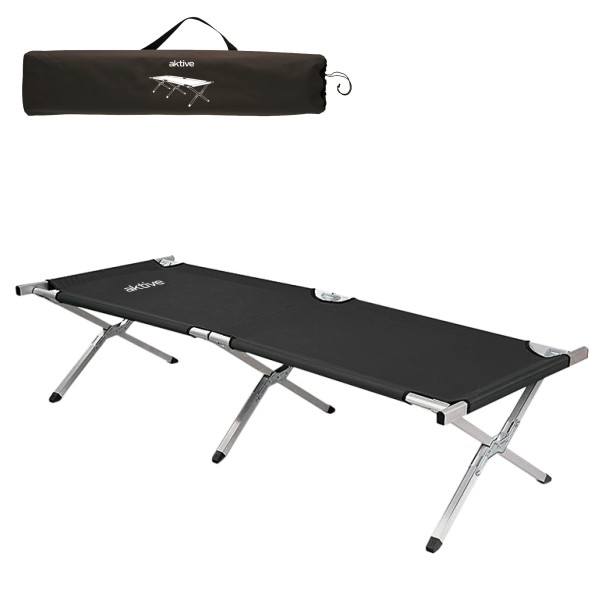 Cama dobrável camping cor negro | Distria