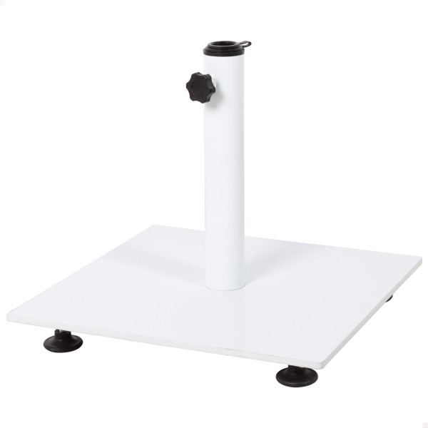 Aktive Base do guarda-sol em aço branco 37x32 cm | Distria