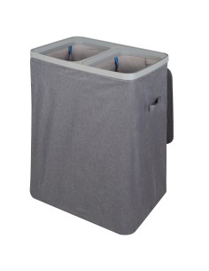 Cesto de roupa Max Home 100L Cinza Escuro 2 Compartimentos | Distria