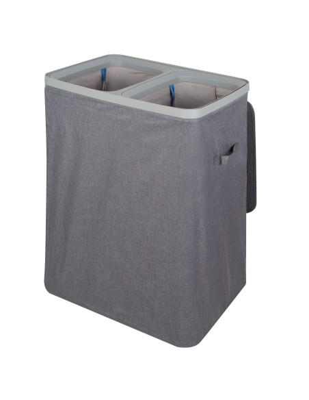 Cesto de roupa Max Home 100L Cinza Escuro 2 Compartimentos | Distria