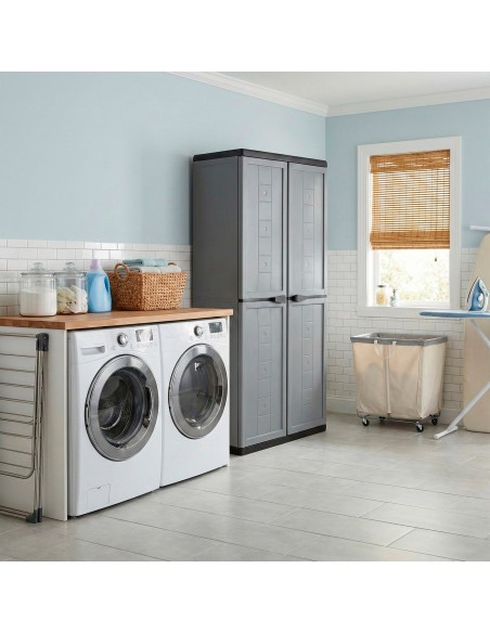 Armário de vassouras vertical resistente Curver 69x39x166 cm | Distria