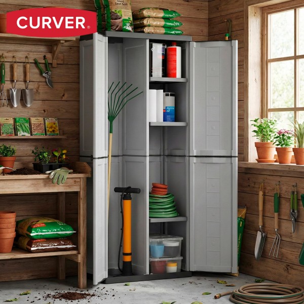Armário de vassouras vertical resistente Curver 69x39x166 cm | Distria