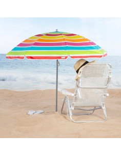 Guarda-sol de praia multicolorido 160 cm | Distria 2